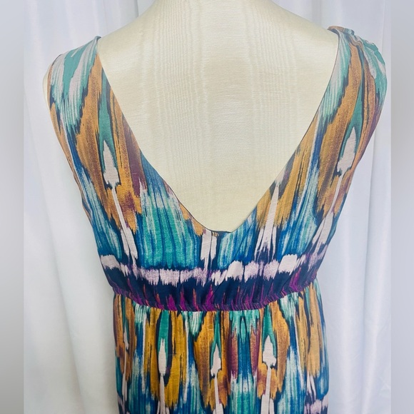 Boho Chic Maxi Dress with Crochet Detail and Frilly Sleeves - Size Large - Picture 7 of 12